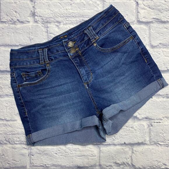 Blue Spice Jean Shorts - Picture 1 of 5